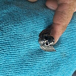 Silver Skull Wing Ring 9size